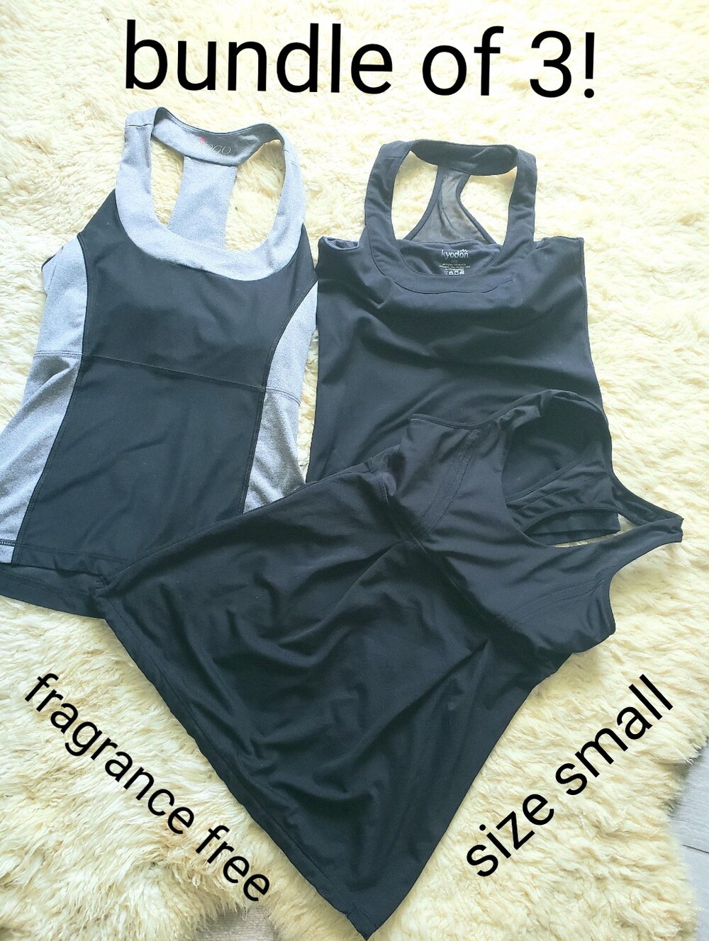Three Athletic Racerback Tank Tops
